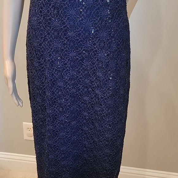 6P beautiful navy sequin dress so classy! - Picture 3 of 12